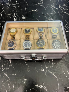 MALETA COM 8 RELÓGIOS