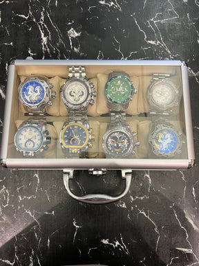 MALETA COM 8 RELÓGIOS