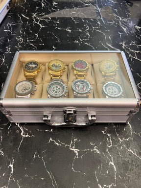 MALETA COM 8 RELÓGIOS