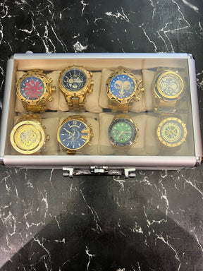 MALETA COM 8 RELÓGIOS