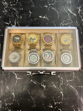 MALETA COM 8 RELÓGIOS