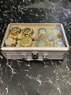 MALETA COM 8 RELÓGIOS