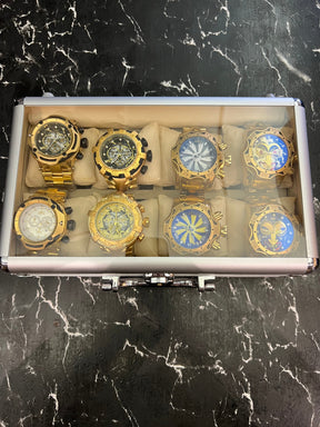 MALETA COM 8 RELÓGIOS