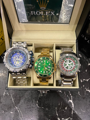 MALETA COM 3 RELÓGIOS