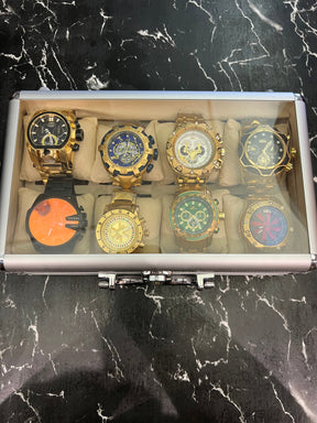 MALETA COM 8 RELÓGIOS