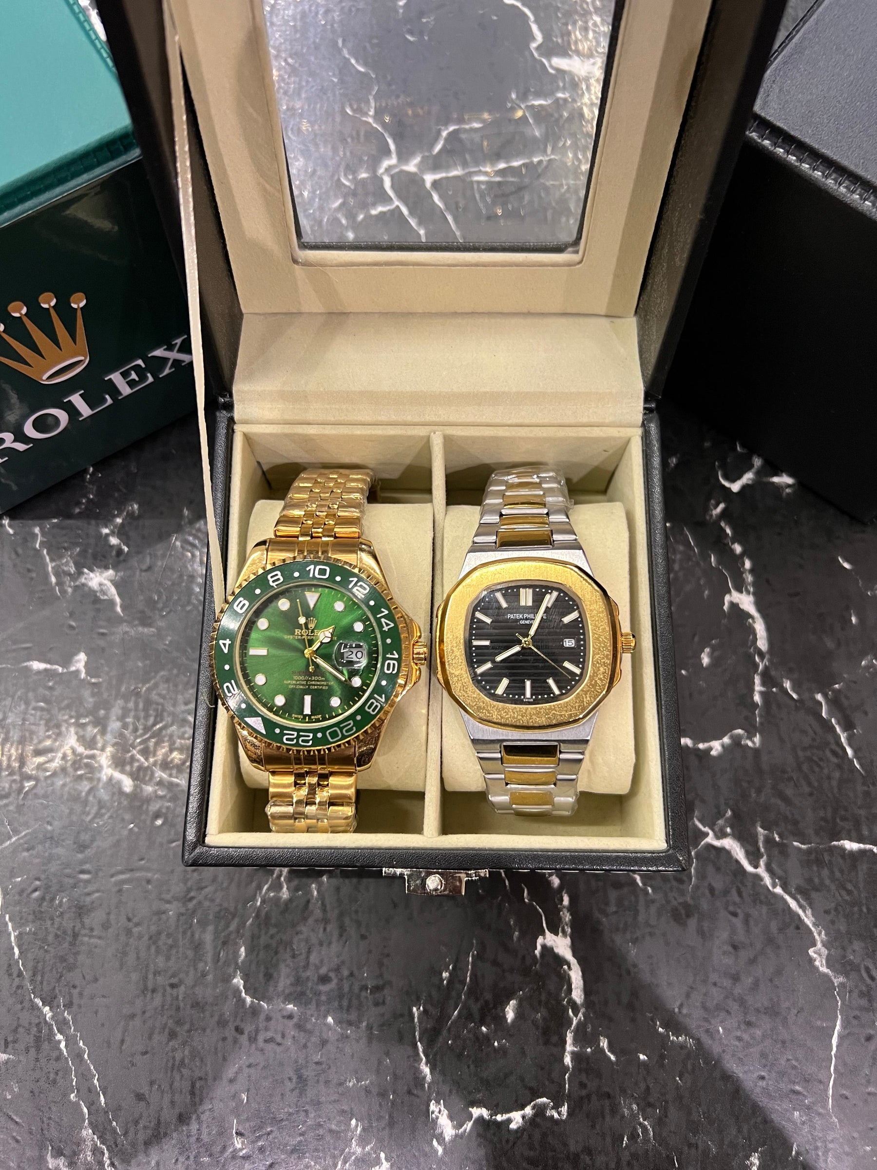 MALETA COM 2 RELÓGIOS