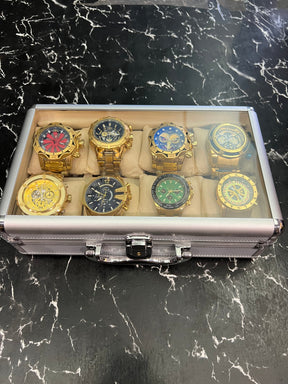 MALETA COM 8 RELÓGIOS