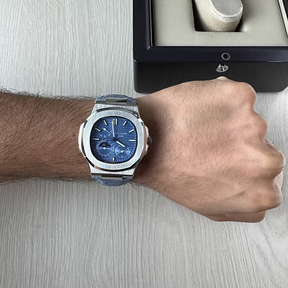 PATEK PHILIPPE NAUTILUS PRATA AZUL 40MM