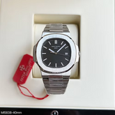 PATEK PHILIPPE NAUTILUS PRATA PRETO 40MM