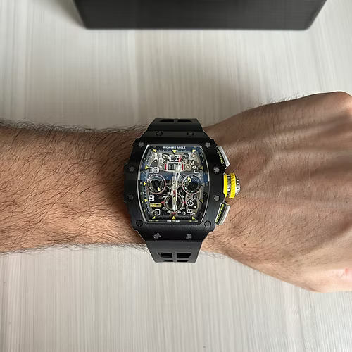 RICHARD MILLE PRETO AMARELO 47MM