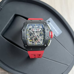 RICHARD MILLE PRETO VERMELHO 47MM
