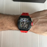 RICHARD MILLE PRETO VERMELHO 47MM