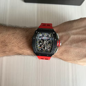 RICHARD MILLE PRETO VERMELHO 47MM